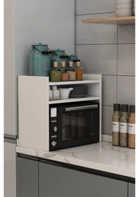 Resim Terzgah Üstü Mikrodalga Fırın Rafı Tezgah Üstü Raf Midi Mini Fırın 