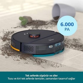 Resim Philips 2000 Serisi Robot Süpürge - Tek Seferde Süpürür ve Siler, 6000 Pa Emiş Gücü, LDS Navigasyon, Kompakt Otomatik Boşaltma, HomeRun Uygulamasıyla Kontrol (XU2100/15) 