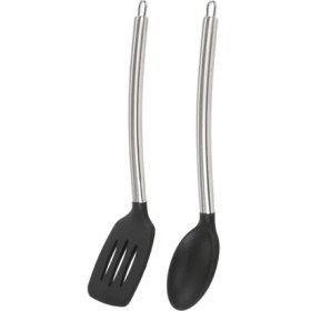 Resim Epinox Silikon Siyah Mutfak Seti 2 (Silikon Kaşık, Silikon Spatula) 