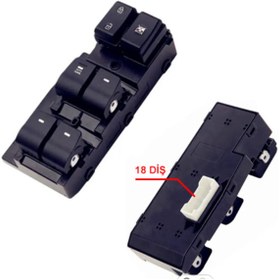 Resim voyer Cam Düğmesi Elantra 2016- Ön Sol Dörtlü (93570-F2100) (Elite Plus) 