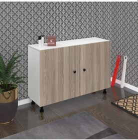 Resim Kenzlife Ayakkabılık Yemeni4 Crdbyz 68 120 32 Kapaklı 4 Raflı 24 Çift Ayakkabı Kapasitesi Ahşap 