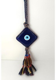 Resim Keçi Kılı İp Cam Nazar Boncuğu Kötü Göz Kovucu Ağaç Duvar Kapı Balkon Dekorasyonu Nazarlık Duvar Ağaç Ev Süsü 