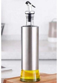 Resim Cam Yağdanlık 300 Ml Zeytinyağı & Sirke Şişesi, Akıtma Uçlu Çok Renkli 