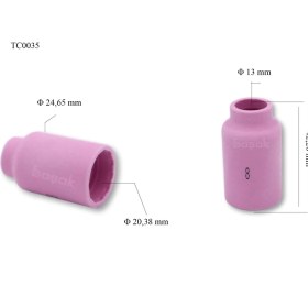 Resim Trafimet TC0035 No:8 Gaz Lensi Argon Fincani Tig 17-18-26 54N14 Trafimet 1 adet fiyatıdır 