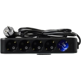 Resim 5lı 2mt Topraklı Korumalı Siyah Priz 