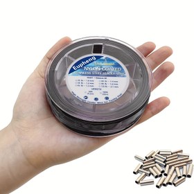 Resim Tika Spor Nylon Kaplamalı Paslanmaz Çelik Lider Teli - 1x7 & 7x7 Düğümleme, Esnek Lür ve Balıklar için - Karma Ana Hat 9.07-61.23KG Test Deniz Balıkçılığı, Crimp Sleeves dahil - Paskalya, Bağımsızlık, Şükran, Noel, Halloween için Çoklu Paketler 