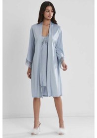 Resim Pierre Cardin 5040 6'lı Modal Gecelik Sabahlık Çeyiz Seti Mist Mist 