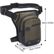 Resim Novahub Erkek Kadın Oxford Kumaş Motosiklet Bacak Çantası - Su Geçirmez, Omuz Bel Askılı Outdoor Bisiklet Çantası Yeşil Yeşil 