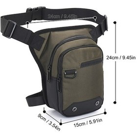 Resim Novahub Erkek Kadın Oxford Kumaş Motosiklet Bacak Çantası - Su Geçirmez, Omuz Bel Askılı Outdoor Bisiklet Çantası Yeşil Yeşil 