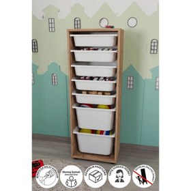 Resim Bofigo Pera 7 Sepetli Oyuncak Dolabı Çam 