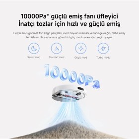 Resim Xiaomi Çift Fonksiyonlu 10.000 Pa Güçlü Akıllı Robot Süpürge ve Paspas, Çöp Istasyonlu Evcil Hayvan Dostu Özel Fırçalı Cihaz, Saç Dolaşmayan Sistemli 