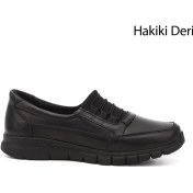 Resim Gönderi R Kadın Siyah Dolgu Taban Hakiki Deri Comfort Ayakkabı Ddza77542210 Siyah 