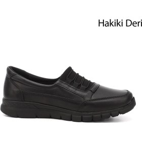 Resim Gönderi R Kadın Siyah Dolgu Taban Hakiki Deri Comfort Ayakkabı Ddza77542210 Siyah 