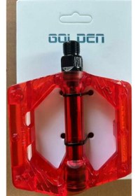 Resim Bisiklet Pedalı Fp - 812 Şeffaf Kırmızı Platform Pedal Bilyalı 