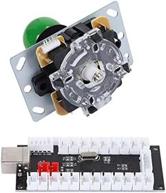 Resim Arcade DIY Kiti 30 24 Kaset Düğmesi 5P Rocker Tekli Kit Siyah USB Çekirdek Kartı Arcade Kiti Pembe (Yeşil) 