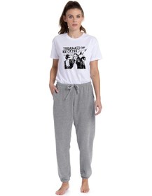 Resim Unisex Youth Baskılı Eşofman Takımı Beyaz 