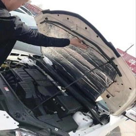 Resim Kl Home 100X100CM (1m2)- 6mm Alumunize Folyolu Kauçuk Yapışkanlı Ses Yalıtım Oto Karavan Ev Kaput Yalıtım 