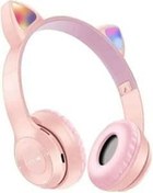 Resim AbaTech GENERAL MOBİLE GM21 PLUS - GM21 - GM22 UYUMLU P47M PEMBE KEDİLİ BLUETOOTH KABLOSUZ KULAKLIK 