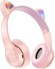 Resim AbaTech GENERAL MOBİLE GM21 PLUS - GM21 - GM22 UYUMLU P47M PEMBE KEDİLİ BLUETOOTH KABLOSUZ KULAKLIK 