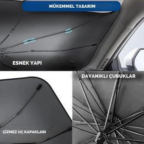 Resim GIGA Renault Symbol, Dacia Sandero, Opel Corsa, Ford Ka, Peugeot 208 Uyumlu Oto Şemsiye 
