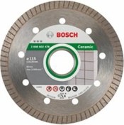 Resim Bosch - Best Serisi Seramik İçin Temiz Kesim Turbo Segman Elmas Kesme Diski - 115 X 22,23 X 1,4 X 7 Mm 