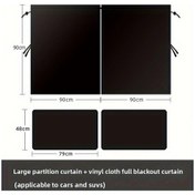 Resim Xuweiwei Large 2 Parçalı Araç Karartma Perdesi Ön Arka Bölme Perdesi Kamyonet Ve Kamyonlar İçin 