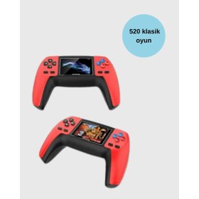 Resim Rivera Tech Rvrhb 520 Oyunlu Taşınabilir Retro Oyun Konsolu | P5 Gamepad 