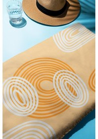 Resim Dijital Baskı Plaj Deniz Havlusu Soyut Desenli Peştamal Hvl0196 Renkli 