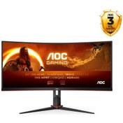 Resim Aoc Cu34g2xp 34" 180hz 1ms Hdmı Dp Usb 3.2 Adaptive Sync Hdr400 Wqhd Va Curved 1500r Monitör 