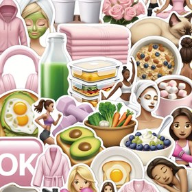 Resim 50 Adet Sporcu Kız Fitness Çıkartmaları - Antrenman, Yoga, Sağlıklı Beslenme, Spa - Pastel Renkler (Pembe, Yeşil, Mavi, Mor) - Laptop, Telefon Kılıfı, Scrapbooking, Planlayıcı, Gym Dekoru İçin - Kadınlar ve Fitness Tutkunları için İdeal - YWWBLD, Gym Aksesuarları 