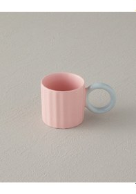 Resim English Home Angled New Bone China 2 Parça 2 Kişilik Kahve Fincan Takımı 90 Ml Açık Pembe Açık Pembe 