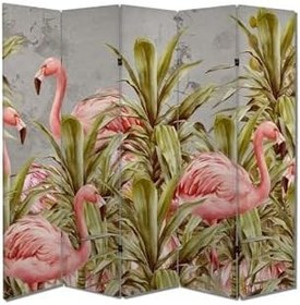Resim Filamingolar Temalı Özel Tasarım Paravan Room Divider TYBParavan-1017100408121, 180 x 180 