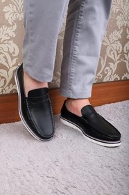 Resim Ducavelli Vittoria Hakiki Deri Erkek Günlük Ayakkabı Loafer Ayakkabı 