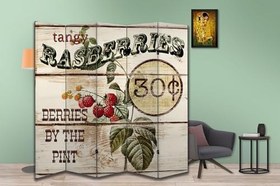 Resim Retro Özel Tasarım Paravan Room Divider 180 x 200 cm 