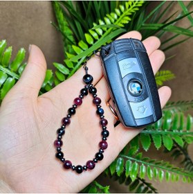 Resim Singincraft Kırmızı Garnet - Siyah Akik Araba - Motosiklet Anahtarlığı ( !! BMW ANAHTARI DAHİL DEĞİLDİR. ) 