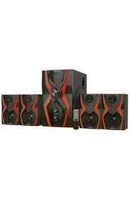 Resim Carboon Serisi Ts-40 52 Watt Bluetoothlu 4+1 Dijital Ekran Radyolu USB Tf Destekli Ses Sistemi 