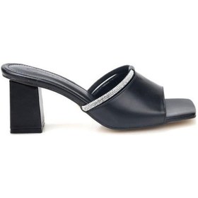 Resim Pisagor Ps-32950 Kadın Topuklu Terlik Siyah 