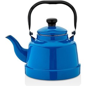 Resim Ebru Eç18 Emaye Çaydanlık Üstten Kulplu Demlik Bütün Boylar Kamp 2.5 L Mavi 