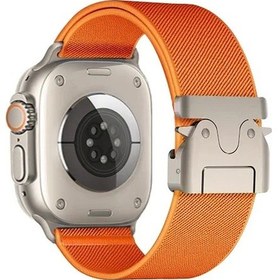 Resim Caowtan İos Watch Uyumlu Ultra 2 Naylon Kayış 49mm 45mm 41mm Örgülü Bilezik Seri 6 Se Kum Pembe S 