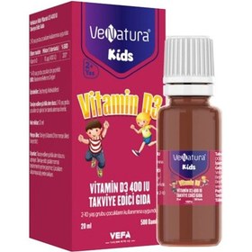 Resim Venatura Kids Vitamin D3 400 Iu Takviye Edici Gıda 20 ML 