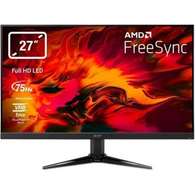 Resim ACER Nitro Qg271bii 27" 75hz 1ms (hdmı+vga) Amd Radeon Freesync Full Hd Va Led Zeroframe Monitör 