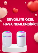 Resim ASTRALTECH Sevgiliye Hediye Led Işıklı Hava Nemlendirici USB Şarjlı Sevgiliye Özel 