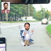 Resim Wonder Like Kişiye Özel Diş Doktoru Araba Dikiz Ayna Süsü 