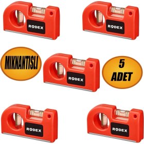 Resim Cep Mini Tipi Su Terazi Mıknatıslı Mini Su Terazisi 85 mm (5 Adet) 
