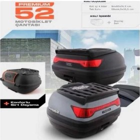 Resim Wogen 52 Litre Premium Sırt Dayamalı Motosiklet Çantası - Nardo Gri - 1402 006 