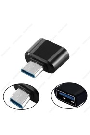 Resim Yeni 2026 Usb Dişi To Type-c Erkek Dönüştürücü Otg Çevirici Dönüştürücü Adaptör Siyah 