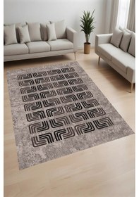 Resim Rovigo Home Dijital Baskı Yıkanabilir Kaymaz Taban Salon Halısı Ve Yolluk Rvg0920-fnl151 Kahverengi 