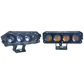 Resim Offroad Sis Lambası Set Sarı Beyaz - Kırmızı Gündüz Ledli Çakarlı 12.6 X 5 X 3.5 Cm 12-60v / Lass370-1 