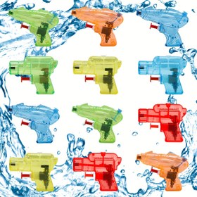 Resim 4/8/16 adet Parti Favor Paketleri Mini Su Pompası için Su Tabancası Büyük Miktarda Renkli Blaster Su Tabancası Küçük Eğlenceli Tabanca Açık Hava Plaj Oyunları Yazlıklar için, Rastgele Stil 