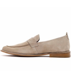 Resim Derimod Black Erkek Bej Süet Deri Klasik Loafer - Bej / 4 
